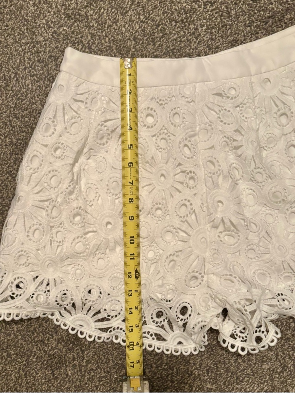 Nordstrom Rack White Lace Crochet Two-Piece Set - Top & Shorts - Picture 13 of 16